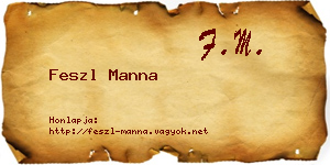 Feszl Manna névjegykártya